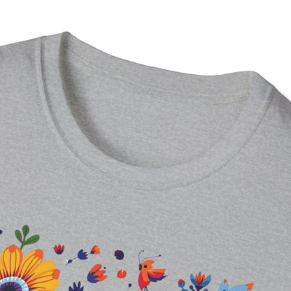 Floral Garden Unisex Softstyle T-Shirt - Vibrant Flower Art for Nature Lovers