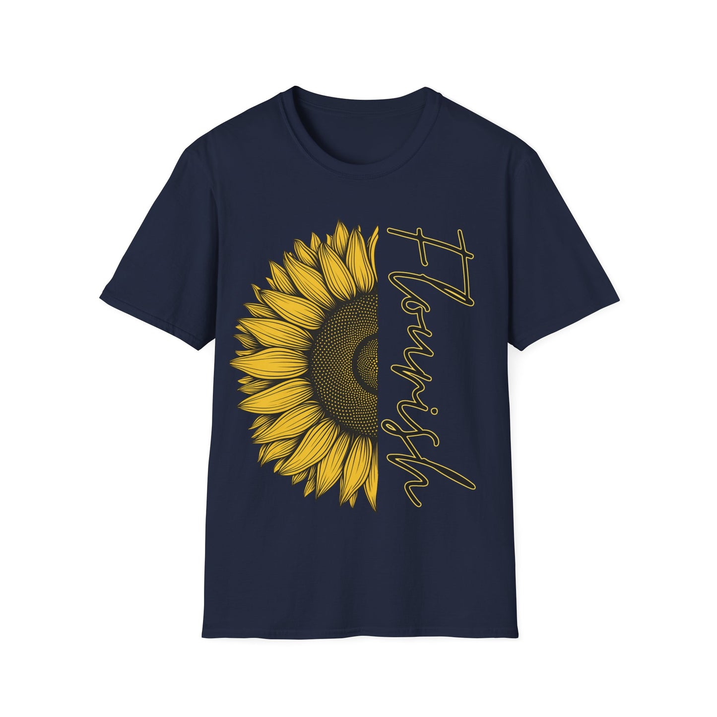 Flourish Sunflower Unisex Softstyle T-Shirt