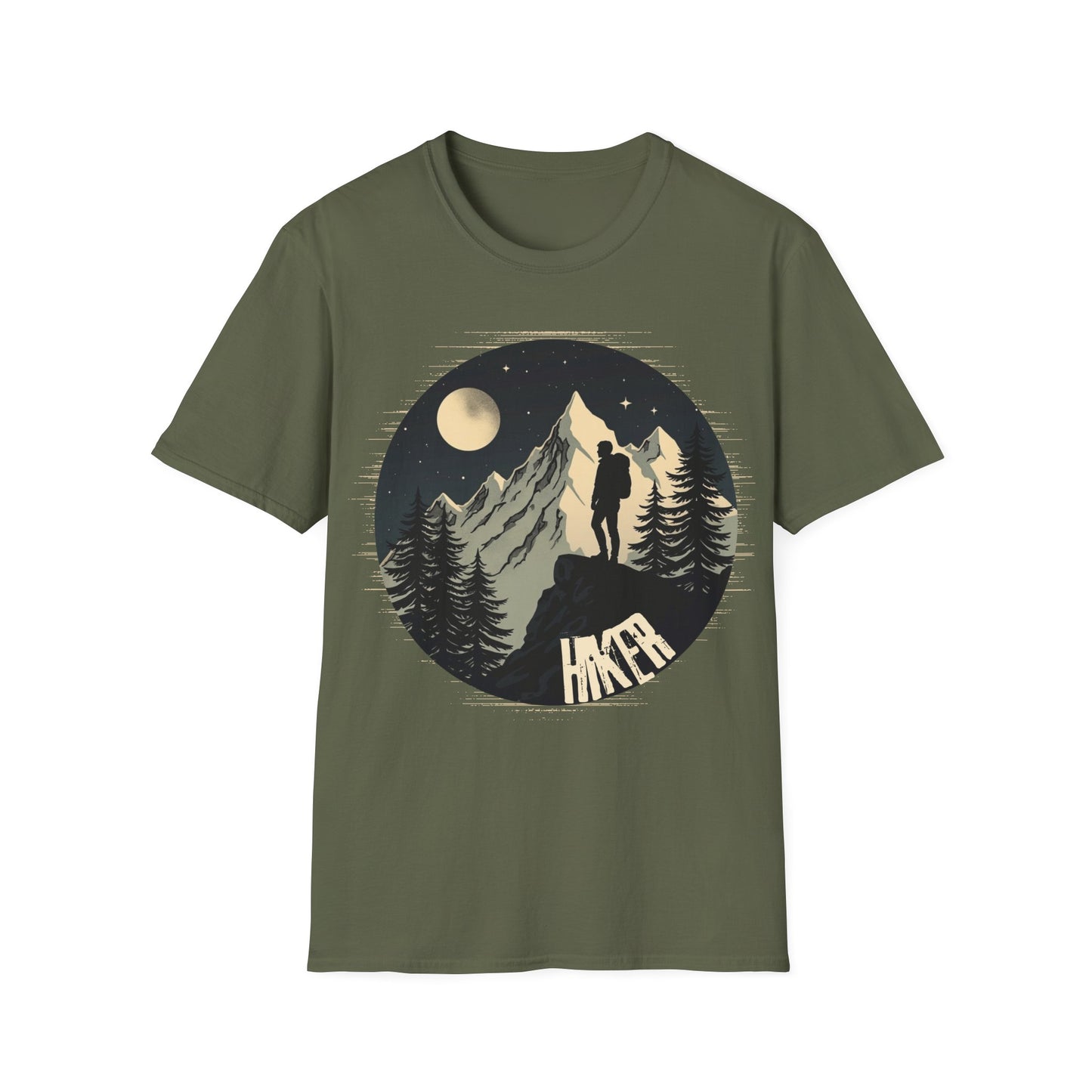 Adventure Awaits Unisex Softstyle T-Shirt | Mountain Graphic Tee