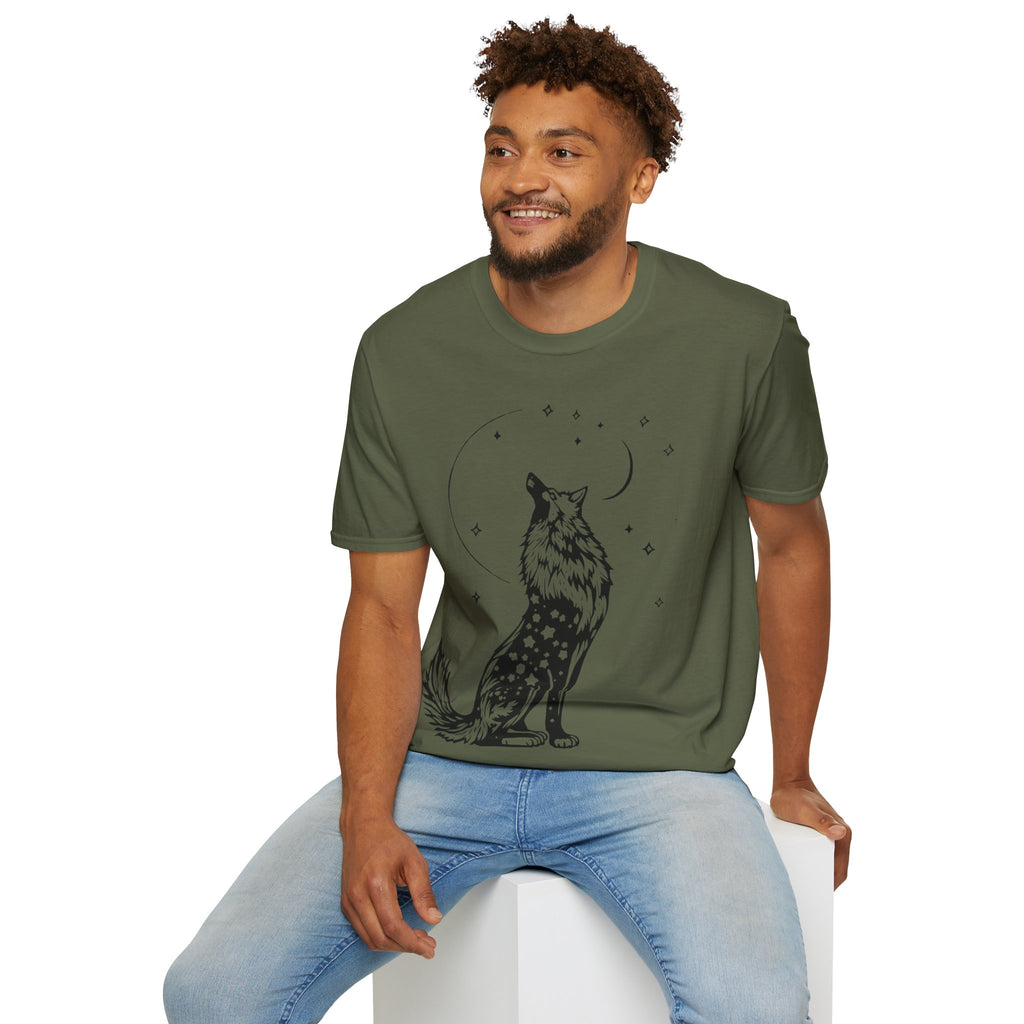 Celestial Howling Wolf T-Shirt