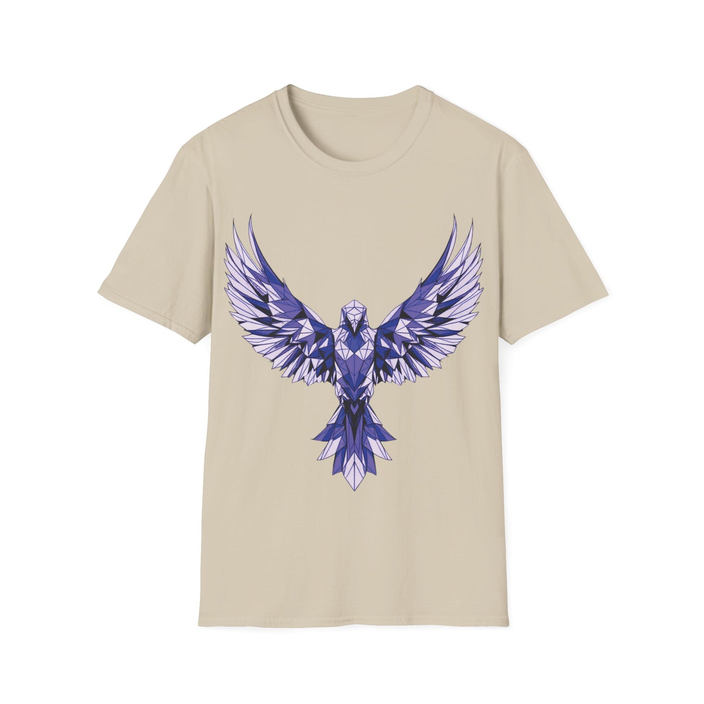 Majestic Purple Eagle Unisex Softstyle T-Shirt - Perfect for Nature Lovers