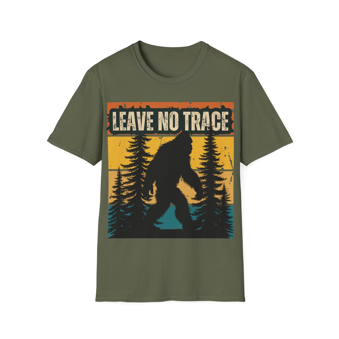 Leave No Trace Bigfoot Unisex Softstyle T-Shirt - Adventure & Nature Tee