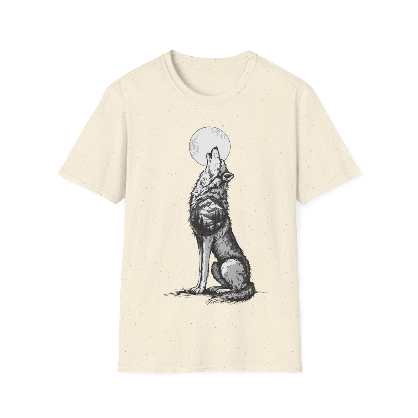 Howling Wolf Unisex Softstyle T-Shirt | Nature Lover Tee