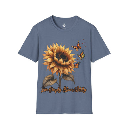 Live Simply, Bloom Wildly Sunflower T-Shirt