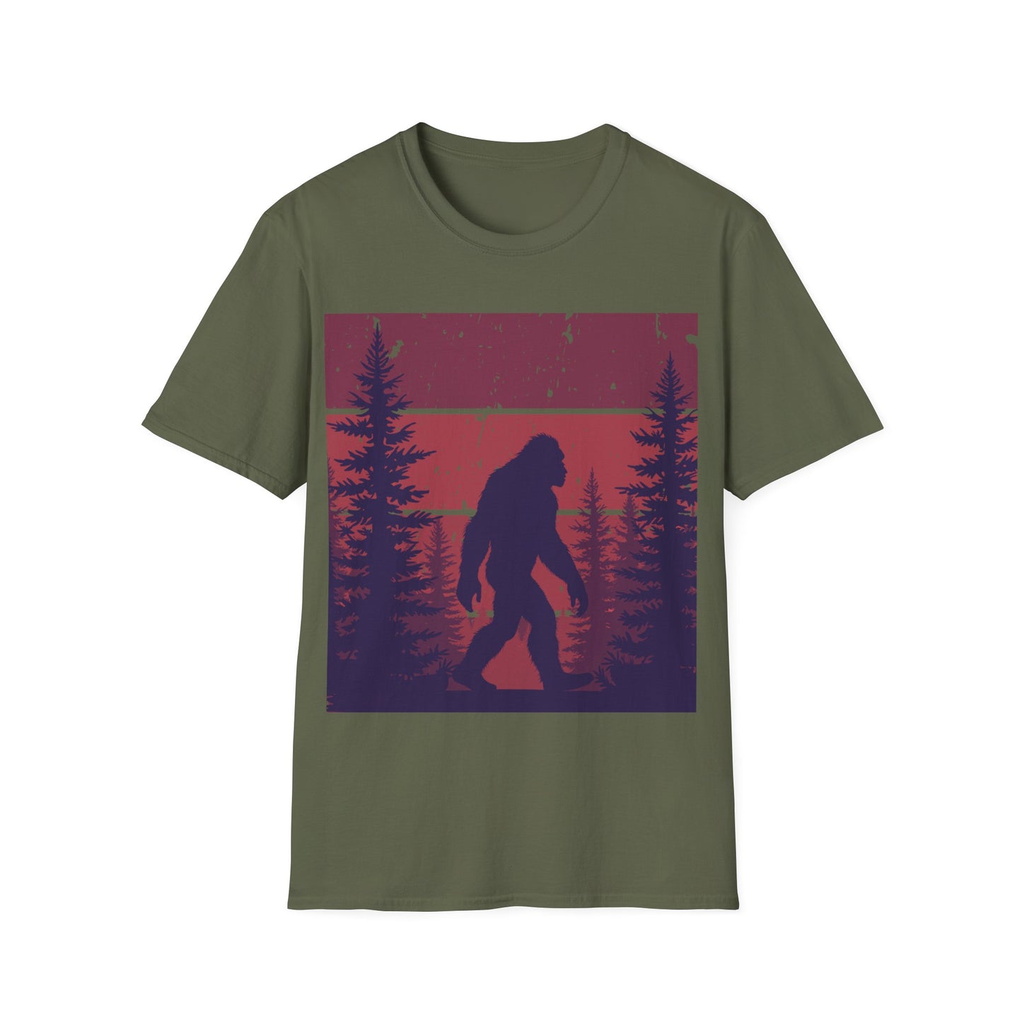 Sasquatch Adventure Unisex Softstyle T-Shirt - Nature Lover's Tee