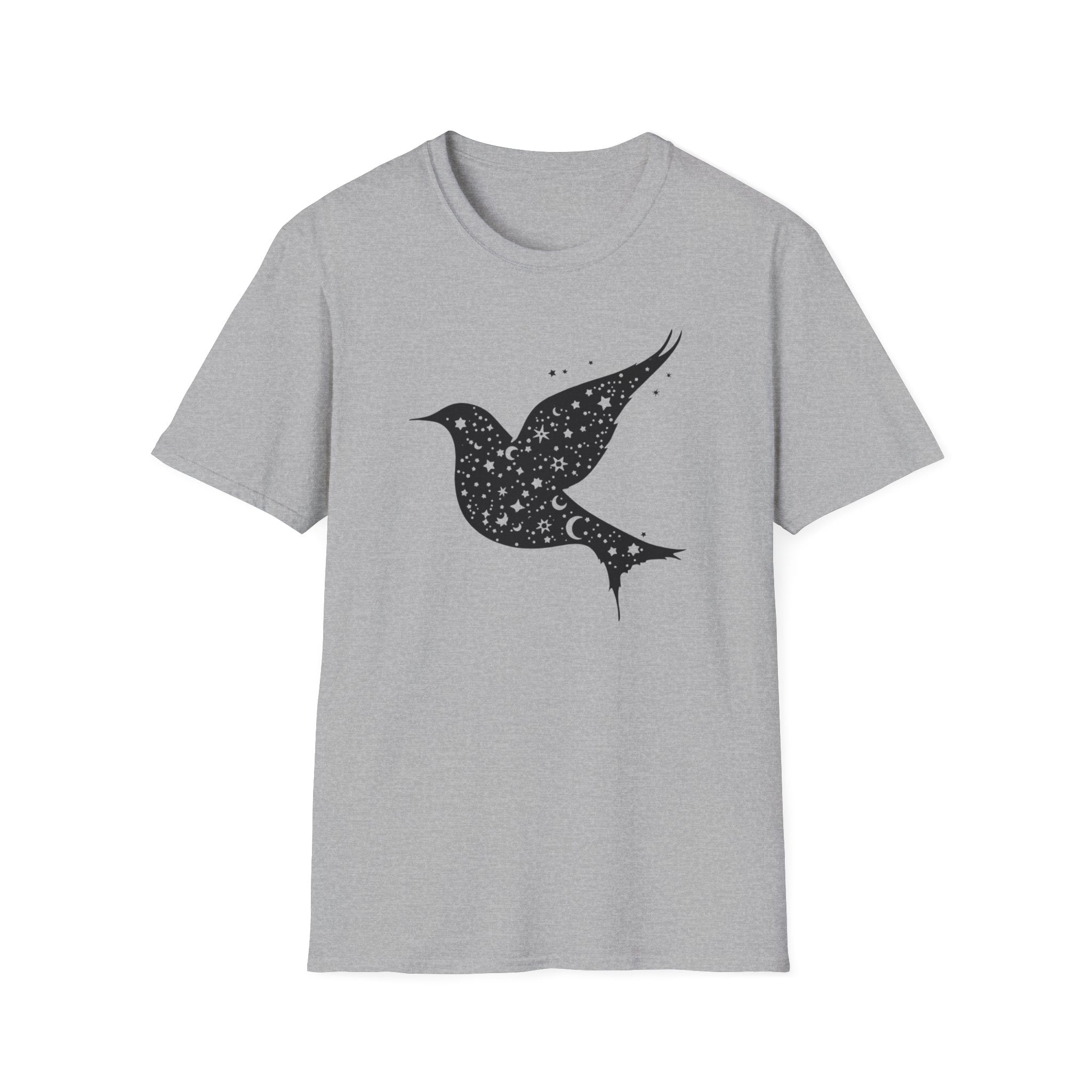 Celestial Bird Cosmic Stars T-Shirt