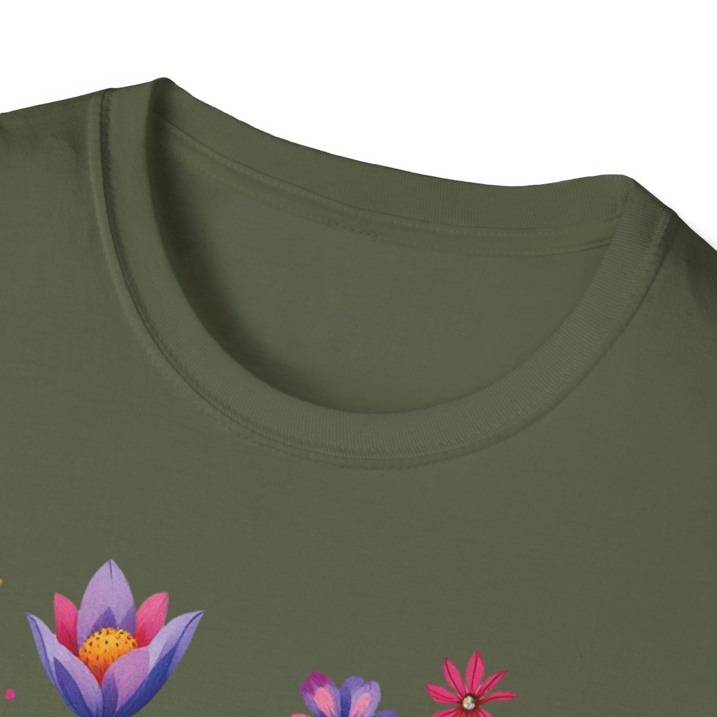 Floral Print Unisex Softstyle T-Shirt - Perfect for Spring Celebrations