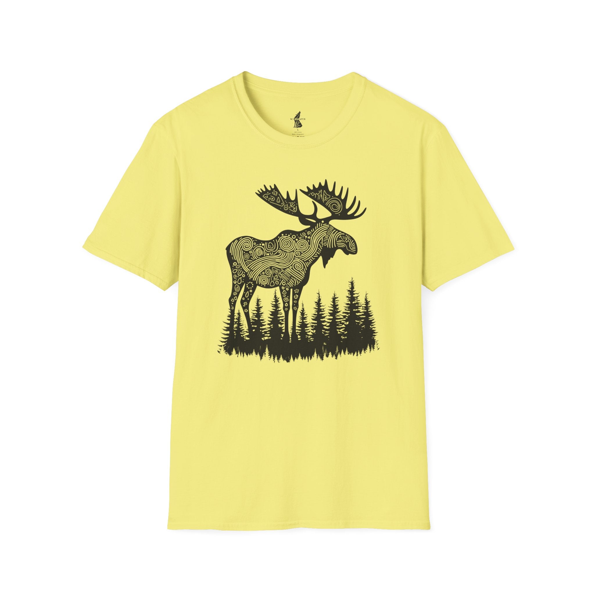Moose Line Art Graphic T-Shirt
