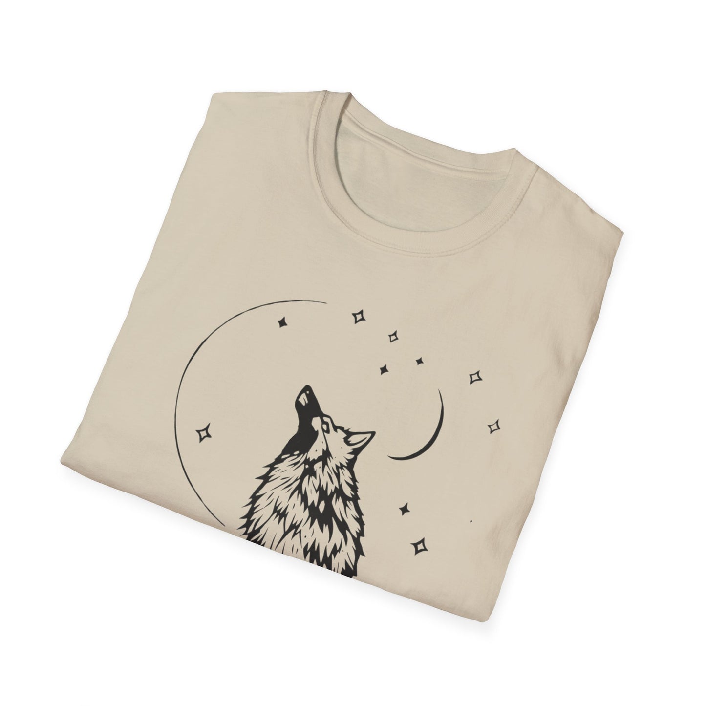 Howling Wolf Graphic Unisex Softstyle T-Shirt - Perfect for Nature Lovers