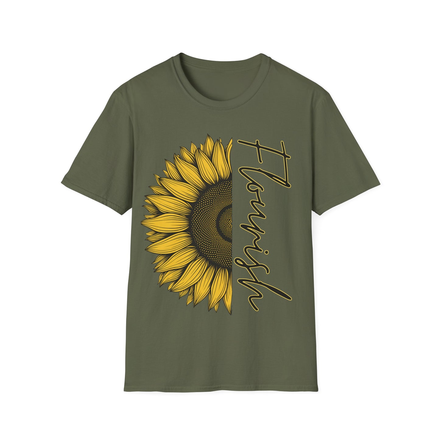 Flourish Sunflower Unisex Softstyle T-Shirt