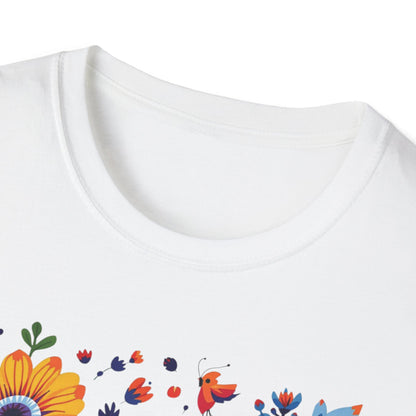 Floral Garden Unisex Softstyle T-Shirt - Vibrant Flower Art for Nature Lovers