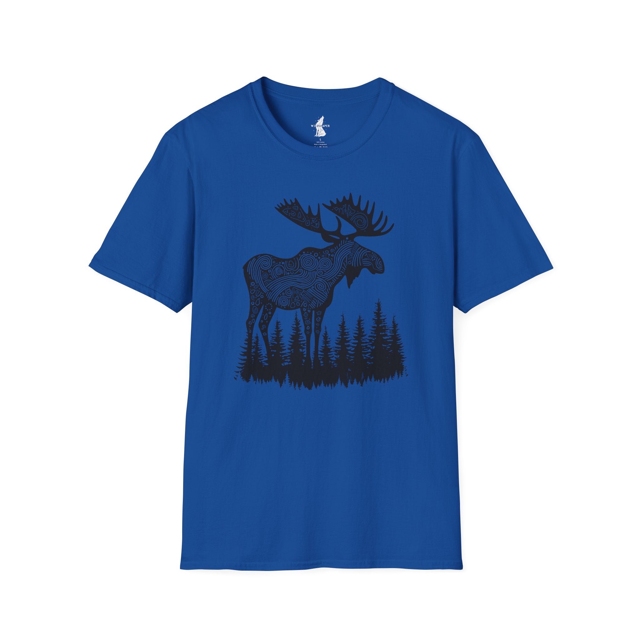 Moose Line Art Graphic T-Shirt