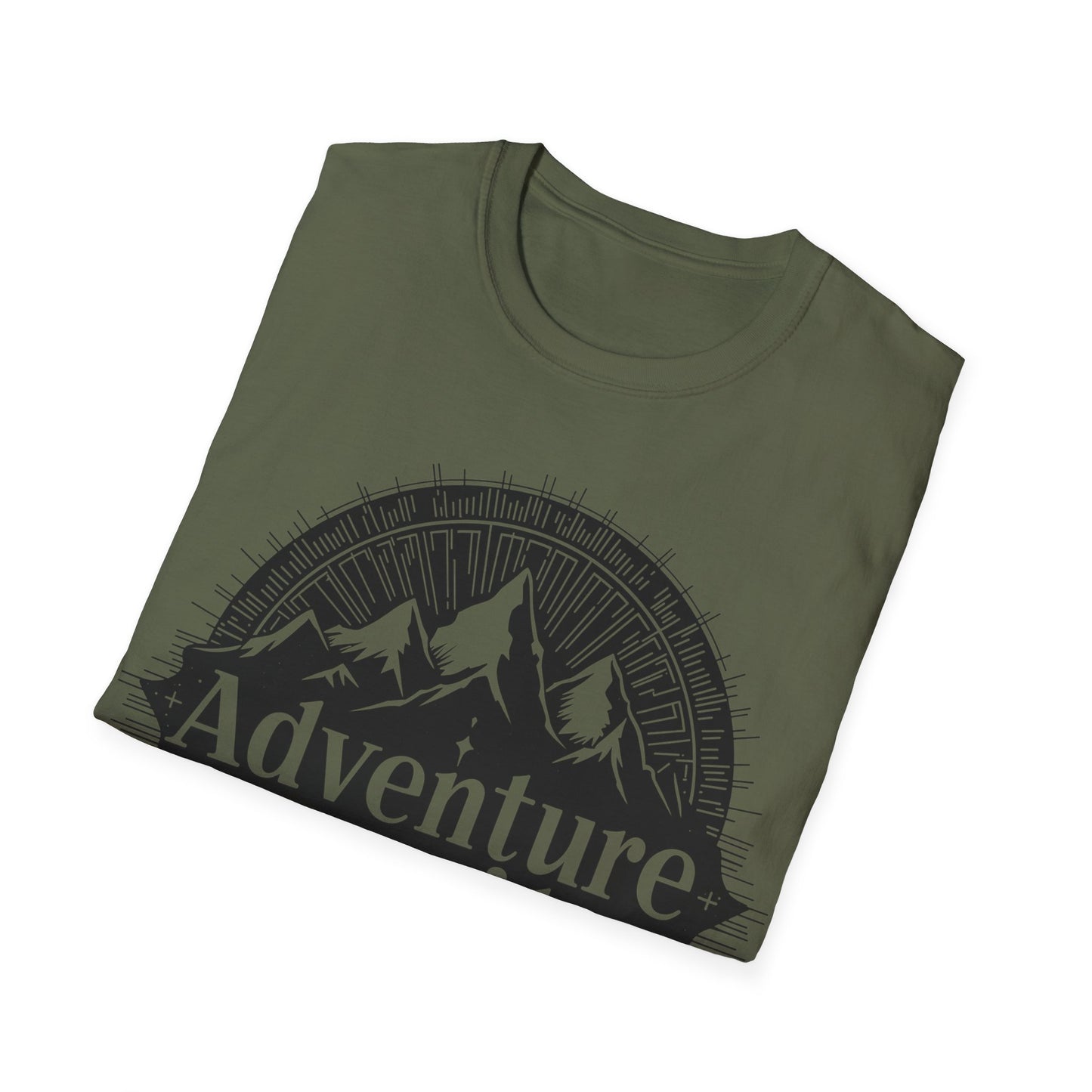 Adventure Awaits Unisex Softstyle T-Shirt - Perfect for Outdoor Lovers and Explorers