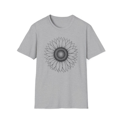 Sunflower Line Art T-Shirt