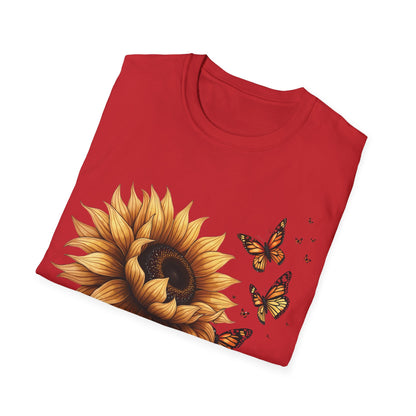 Live Simply, Bloom Wildly Sunflower Unisex Softstyle T-Shirt