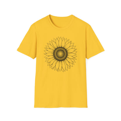 Sunflower Line Art T-Shirt