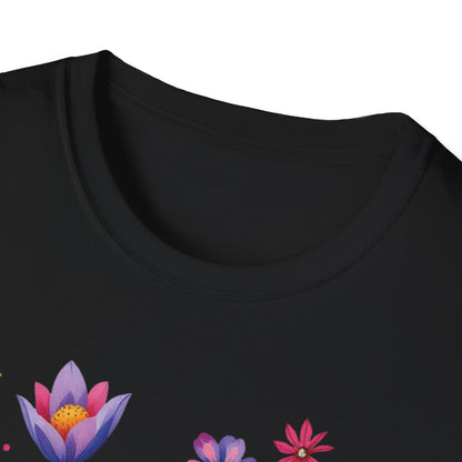 Floral Print Unisex Softstyle T-Shirt - Perfect for Spring Celebrations