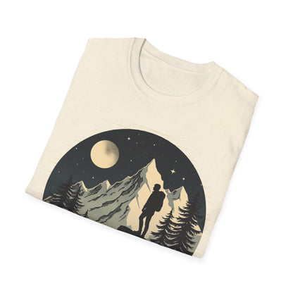 Adventure Awaits Unisex Softstyle T-Shirt | Mountain Graphic Tee