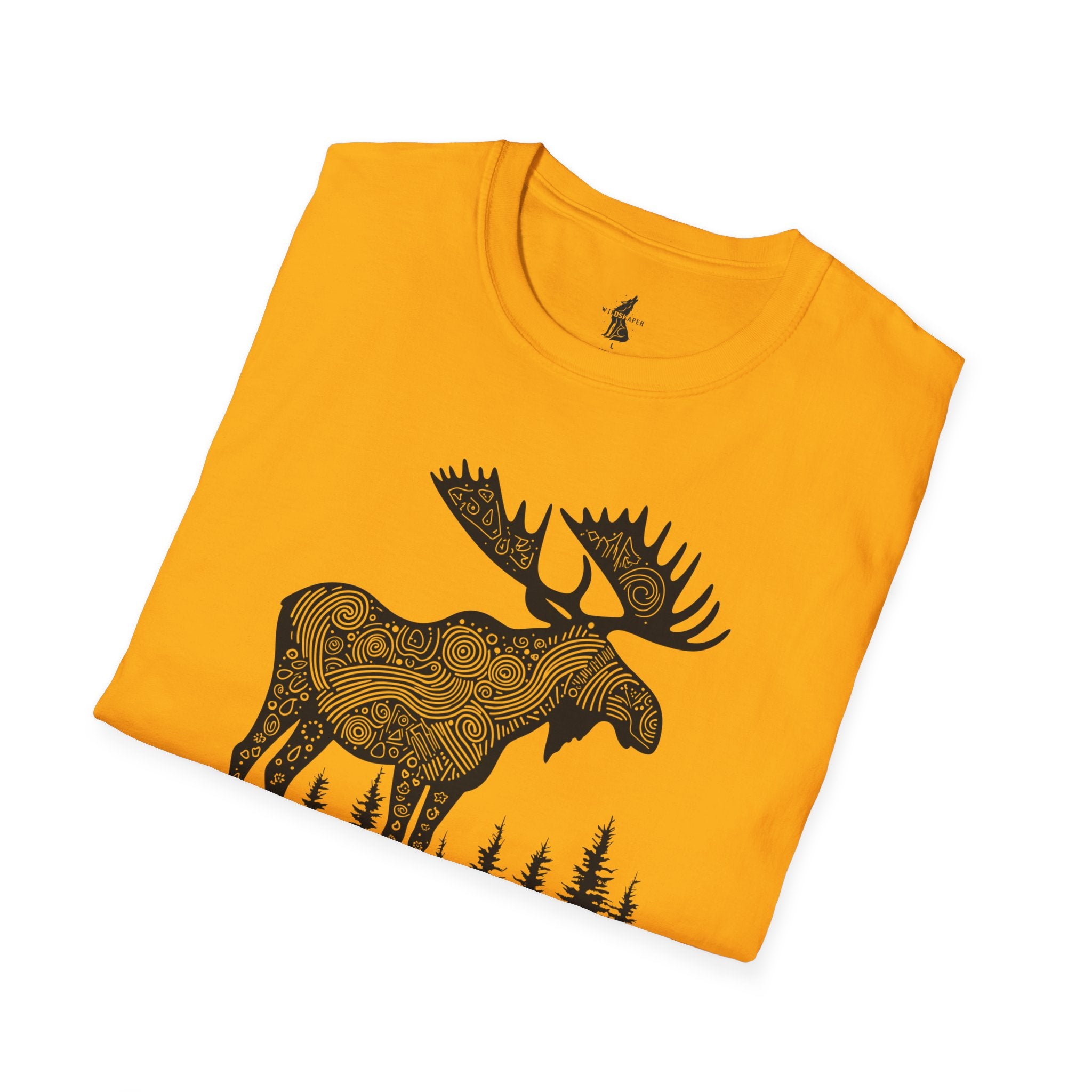 Moose Line Art Graphic T-Shirt