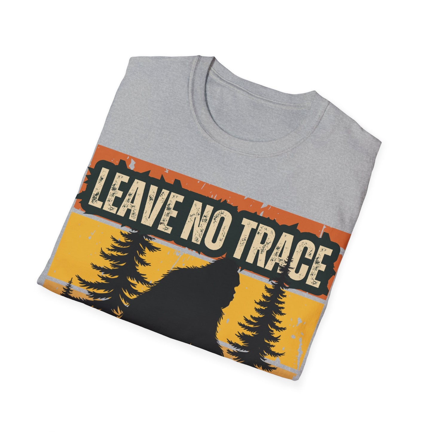 Leave No Trace Bigfoot Unisex Softstyle T-Shirt - Adventure & Nature Tee