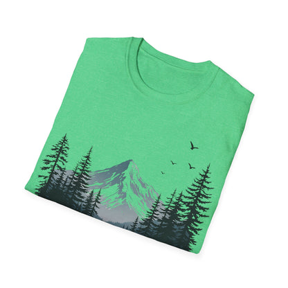 Mountain Moose Unisex Softstyle T-Shirt - Nature Lover's Tee