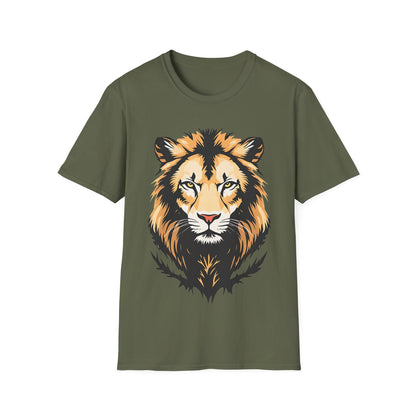 Majestic Lion Unisex Softstyle T-Shirt - Bold Wild Animal Graphic Tee