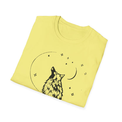 Howling Wolf Graphic Unisex Softstyle T-Shirt - Perfect for Nature Lovers