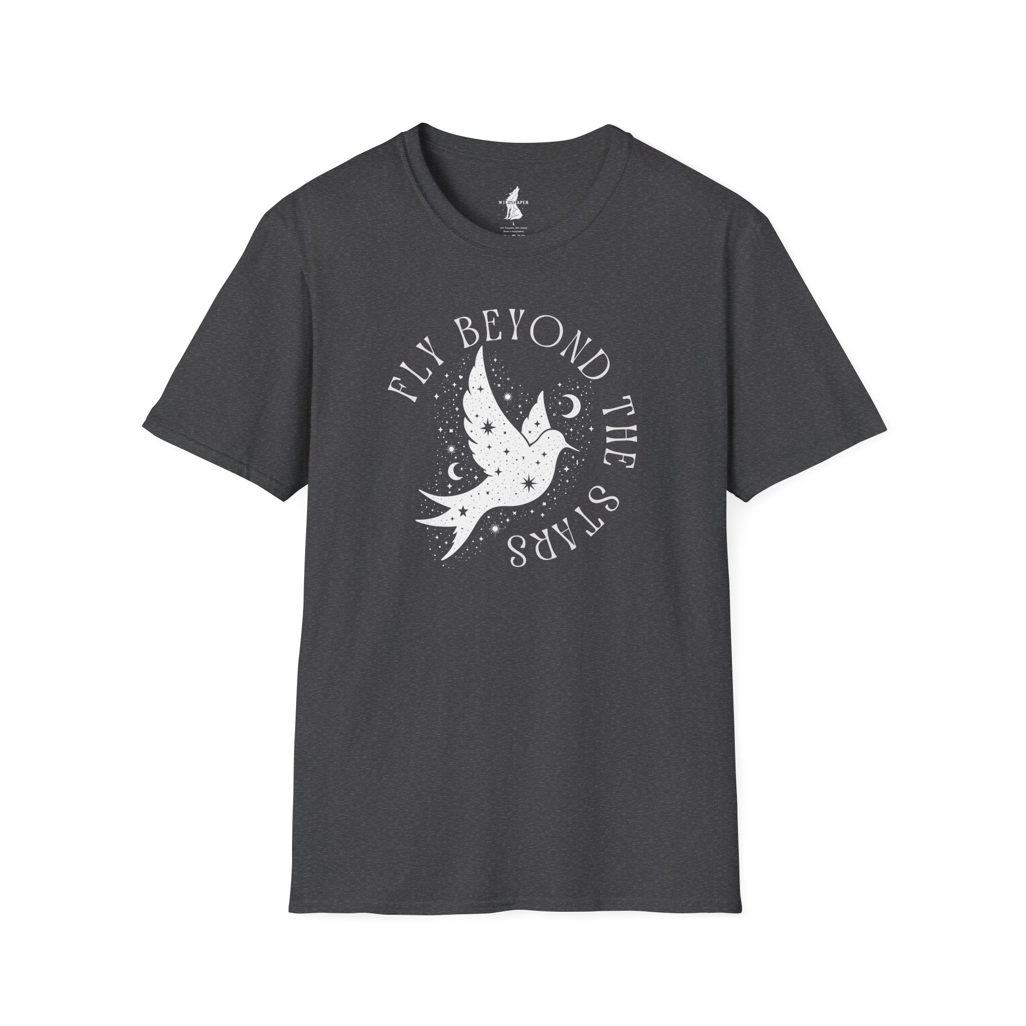 Fly Beyond The Stars Celestial Bird Graphic T-Shirt