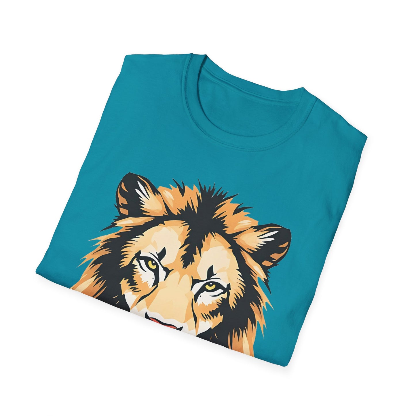 Majestic Lion Unisex Softstyle T-Shirt - Bold Wild Animal Graphic Tee