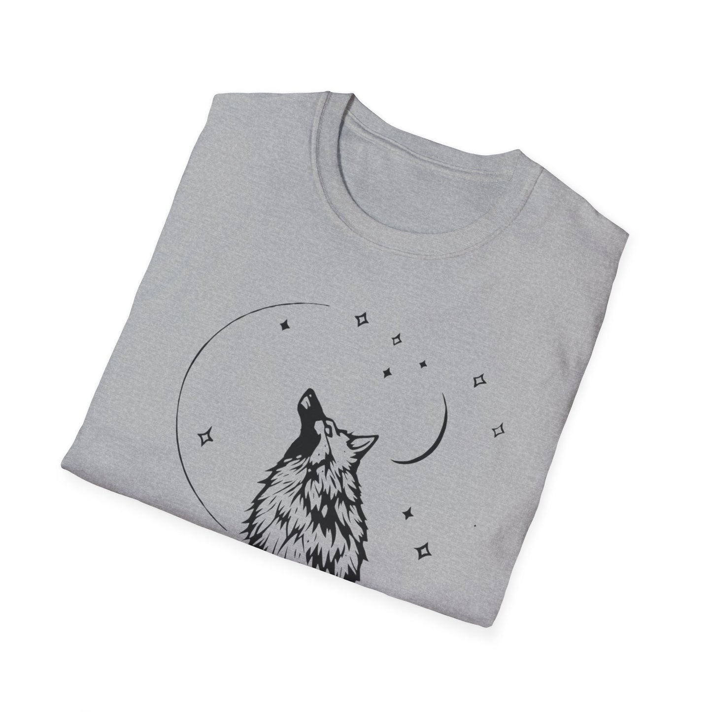 Howling Wolf Graphic Unisex Softstyle T-Shirt - Perfect for Nature Lovers