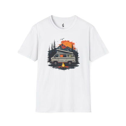 RV Camping Sunset View Graphic T-Shirt