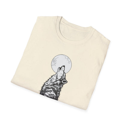 Howling Wolf Unisex Softstyle T-Shirt | Nature Lover Tee