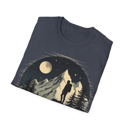 Adventure Awaits Unisex Softstyle T-Shirt | Mountain Graphic Tee