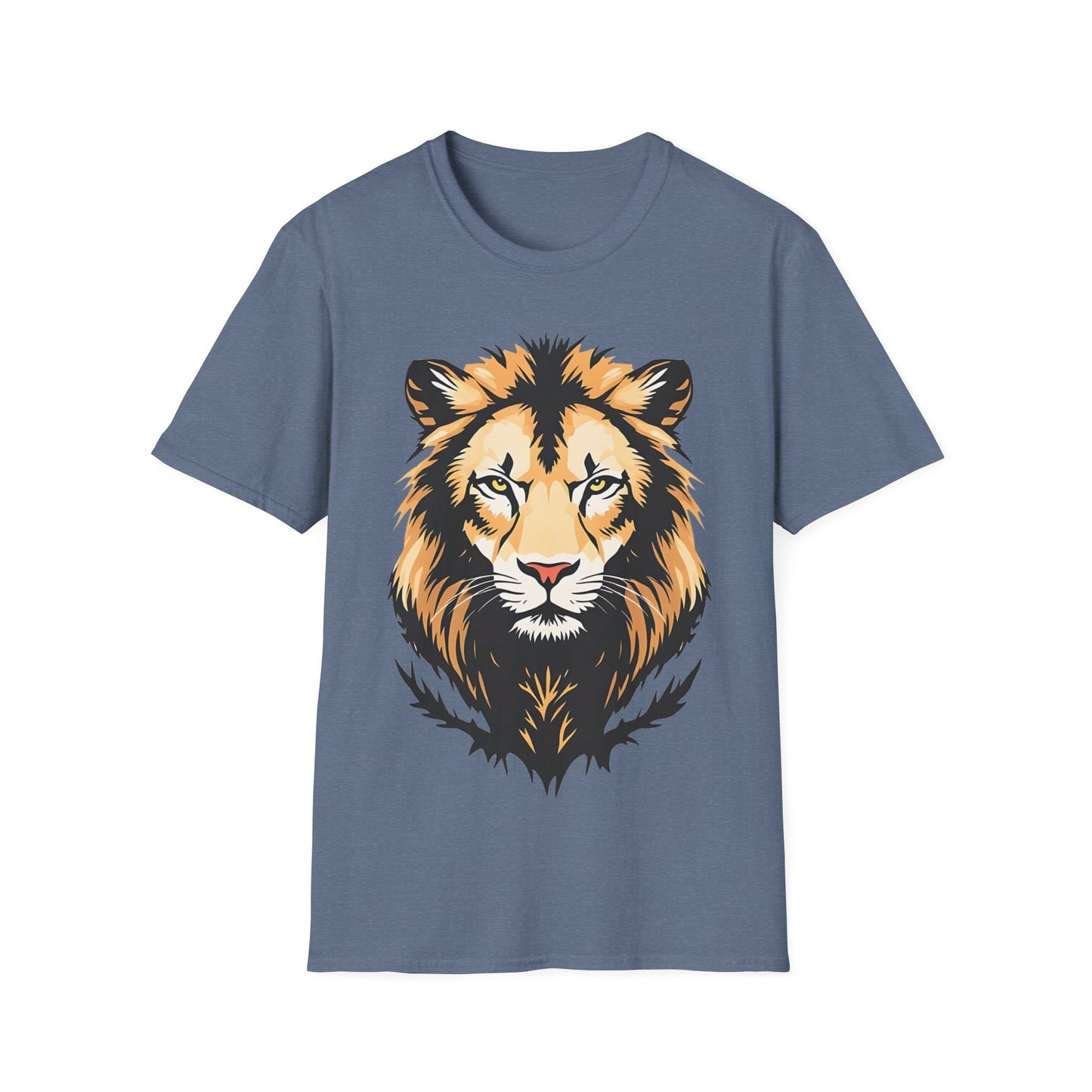 Majestic Lion Unisex Softstyle T-Shirt - Bold Wild Animal Graphic Tee