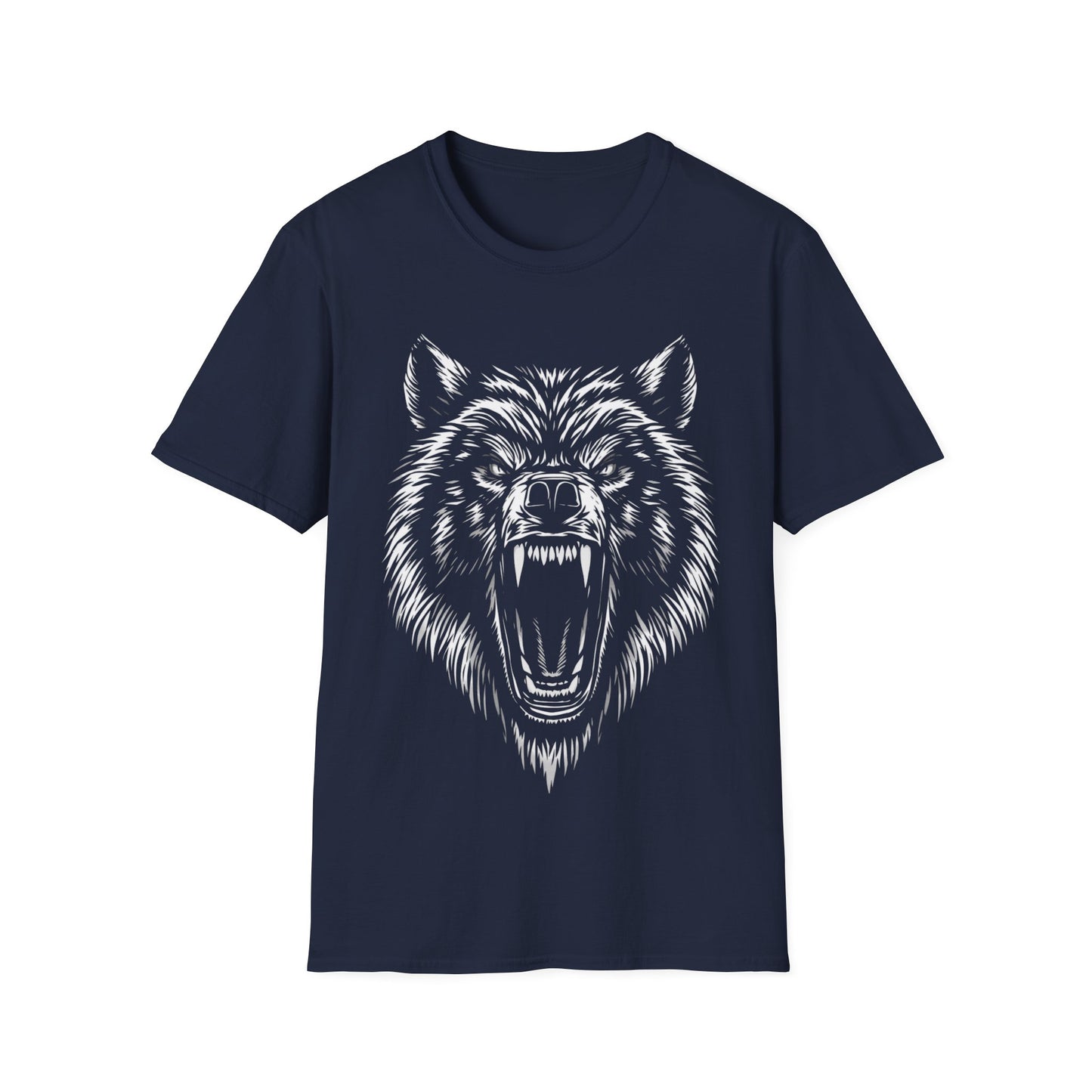 Fierce Wolf Graphic Unisex Softstyle T-Shirt - Perfect for Nature Lovers & Adventurers