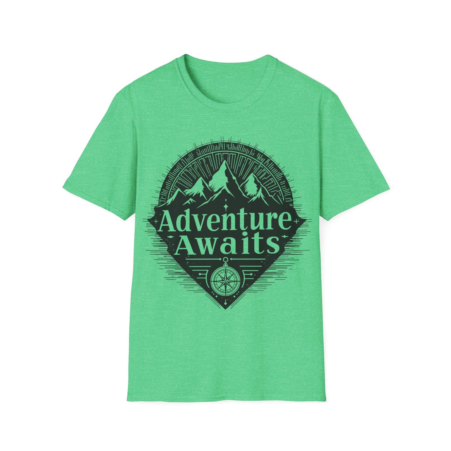 Adventure Awaits Unisex Softstyle T-Shirt - Perfect for Outdoor Lovers and Explorers