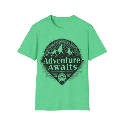 Adventure Awaits Unisex Softstyle T-Shirt - Perfect for Outdoor Lovers and Explorers