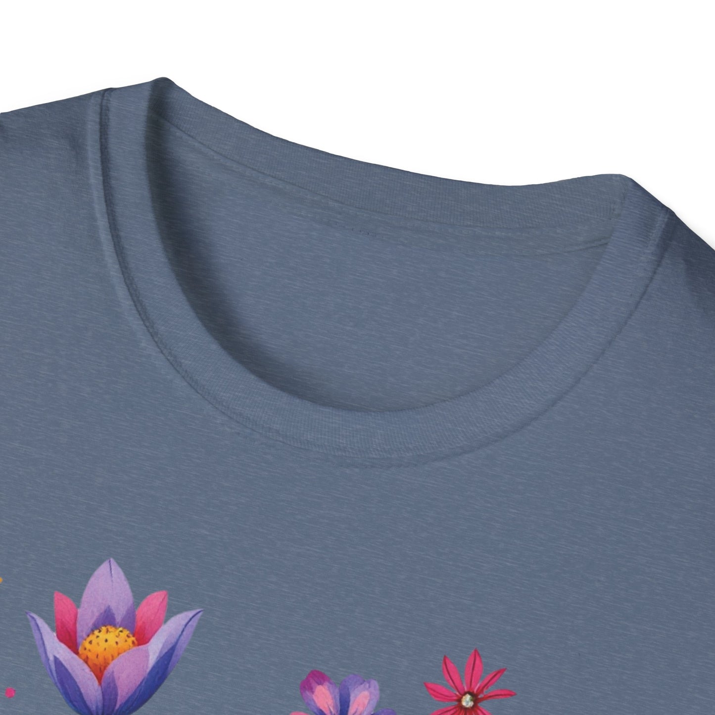 Floral Print Unisex Softstyle T-Shirt - Perfect for Spring Celebrations