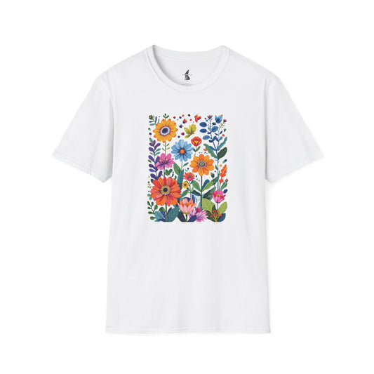 Vibrant Flower Art T-Shirt