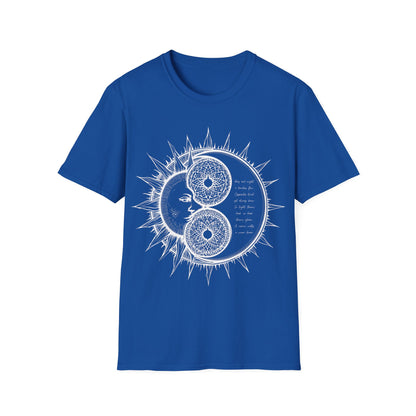 Sun and Moon Unisex Softstyle T-Shirt - Boho Aesthetic Tee for Spiritual Vibes