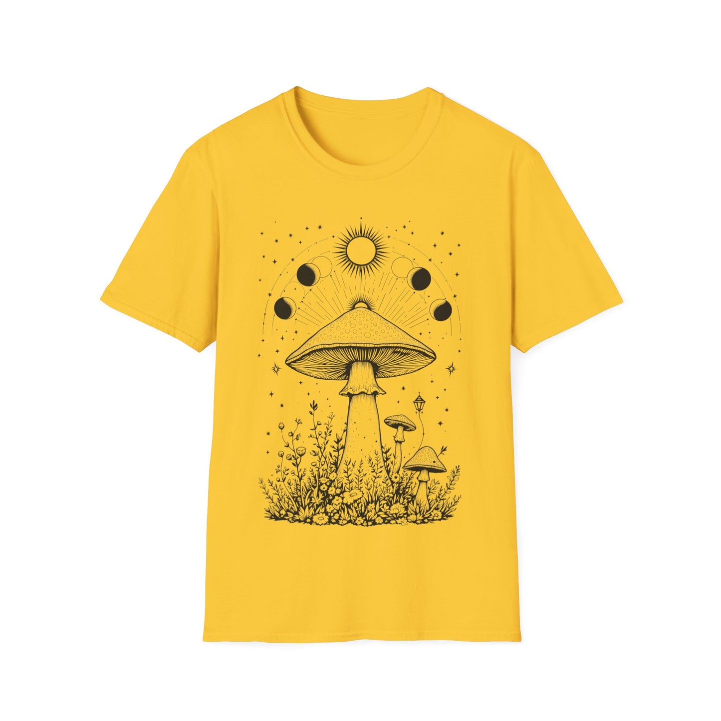 Magical Mushrooms Unisex Softstyle T-Shirt - Boho Nature Graphic Tee