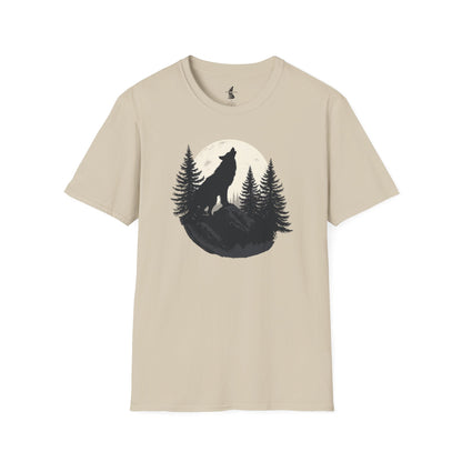 Howling Wolf in Moon Light T-Shirt