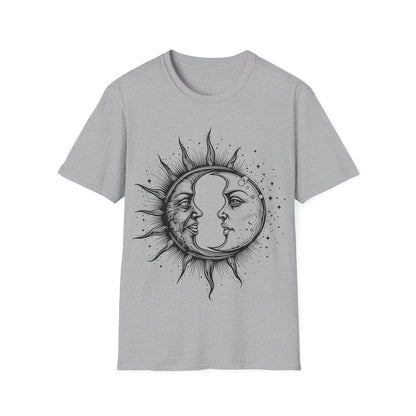 Sun & Moon Graphic Unisex T-Shirt | Celestial Art Tee for All Occasions