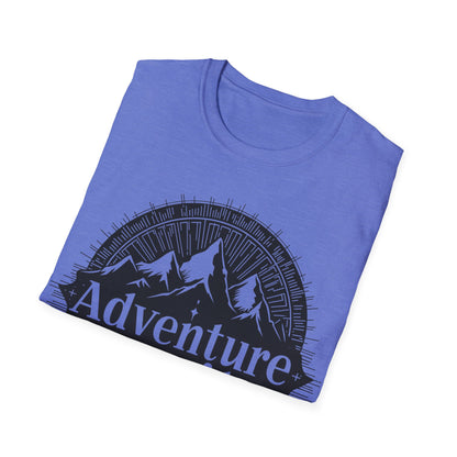 Adventure Awaits Unisex Softstyle T-Shirt - Perfect for Outdoor Lovers and Explorers