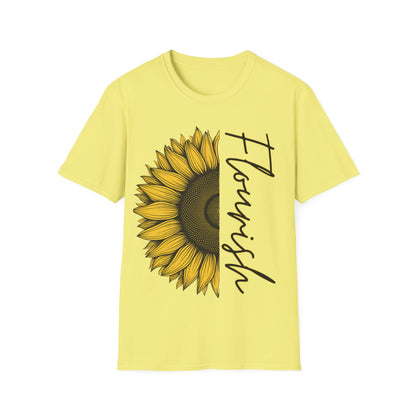 Flourish Sunflower Unisex Softstyle T-Shirt