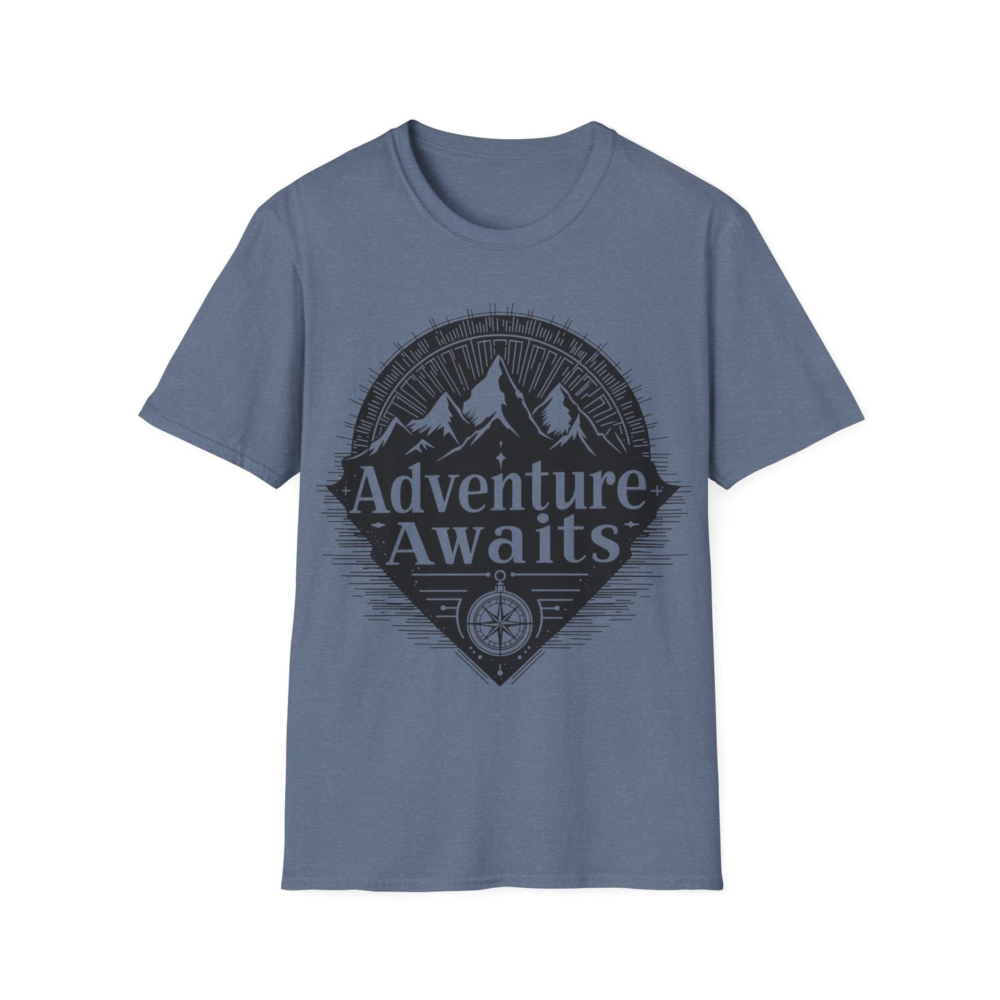 Adventure Awaits Unisex Softstyle T-Shirt - Perfect for Outdoor Lovers and Explorers