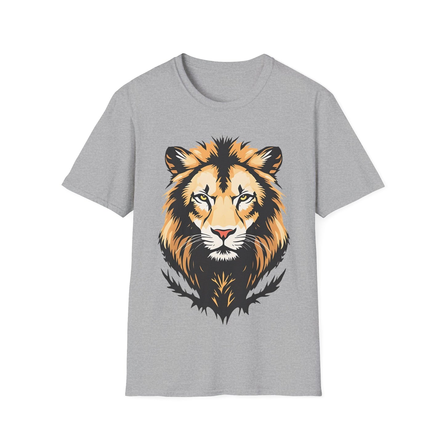 Majestic Lion Unisex Softstyle T-Shirt - Bold Wild Animal Graphic Tee