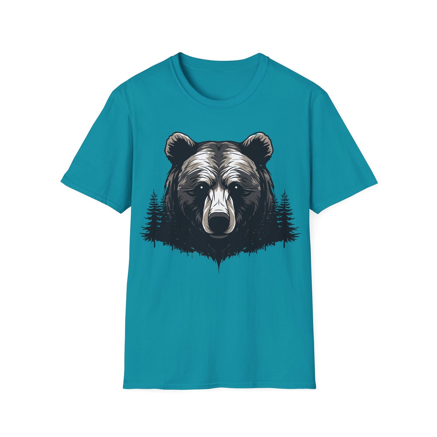 Unisex Bear Nature Softstyle T-Shirt - Wilderness Graphic Tee