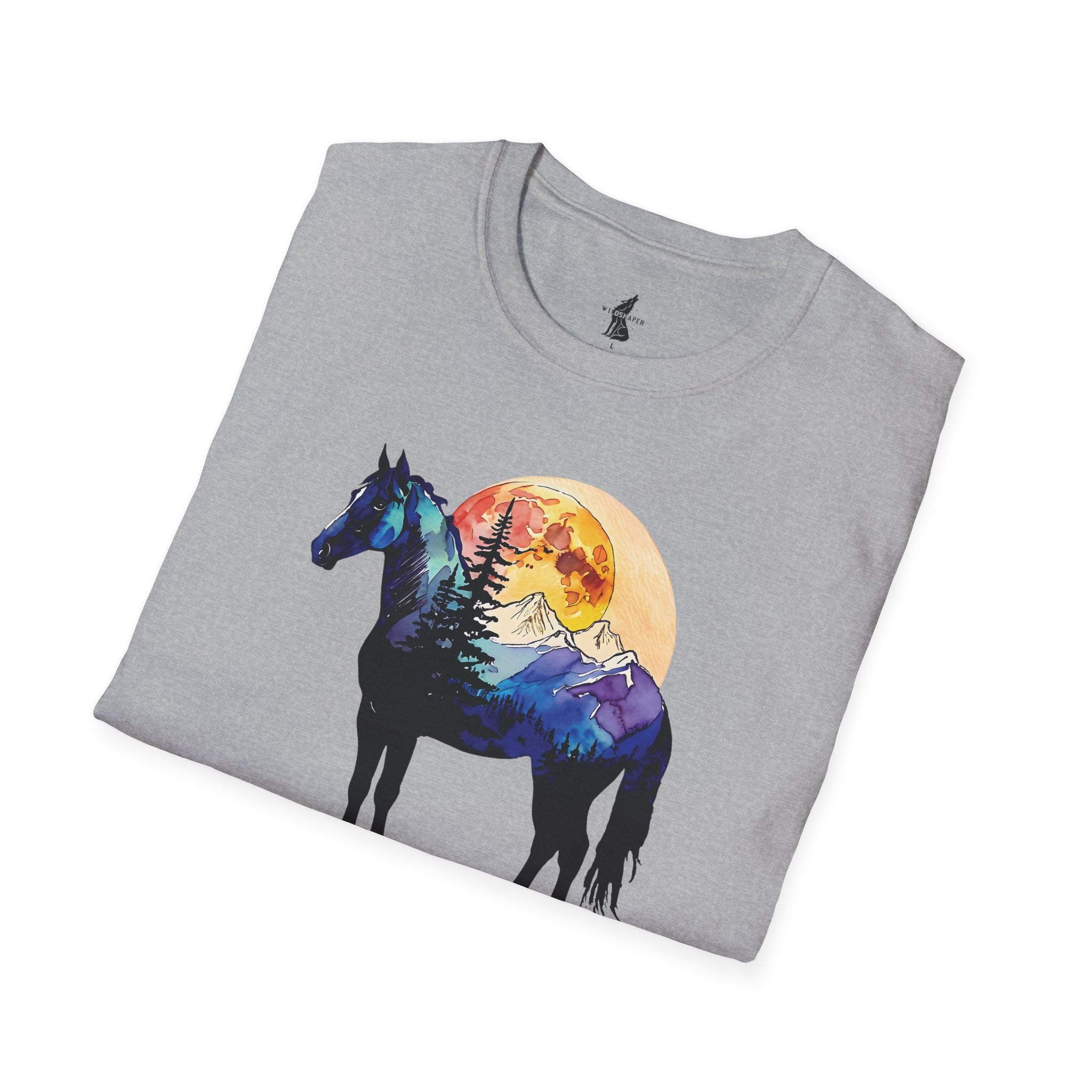 Wild Spirit Horse Sunset Graphic T-Shirt