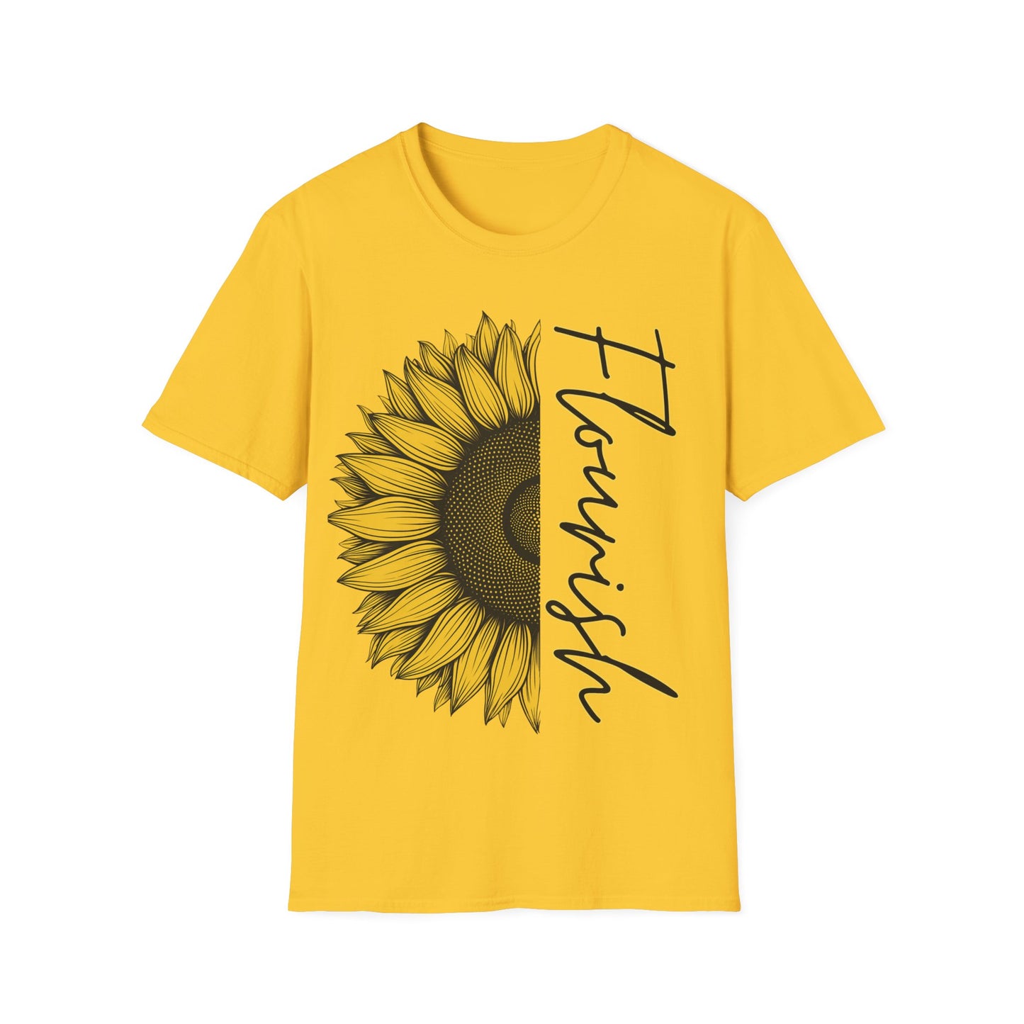 Flourish Sunflower Unisex Softstyle T-Shirt